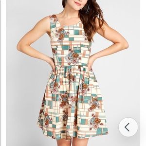 ModCloth Optimistic Effect Floral 70s Print Dress